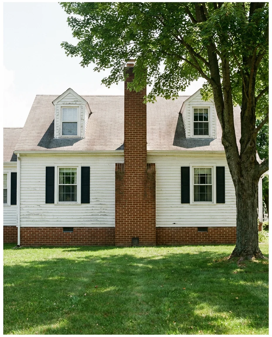Classic Red Brick Foundation With White Siding 1
