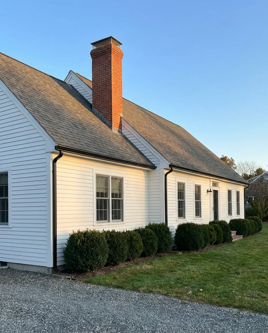 Classic Red Brick Foundation With White Siding 2