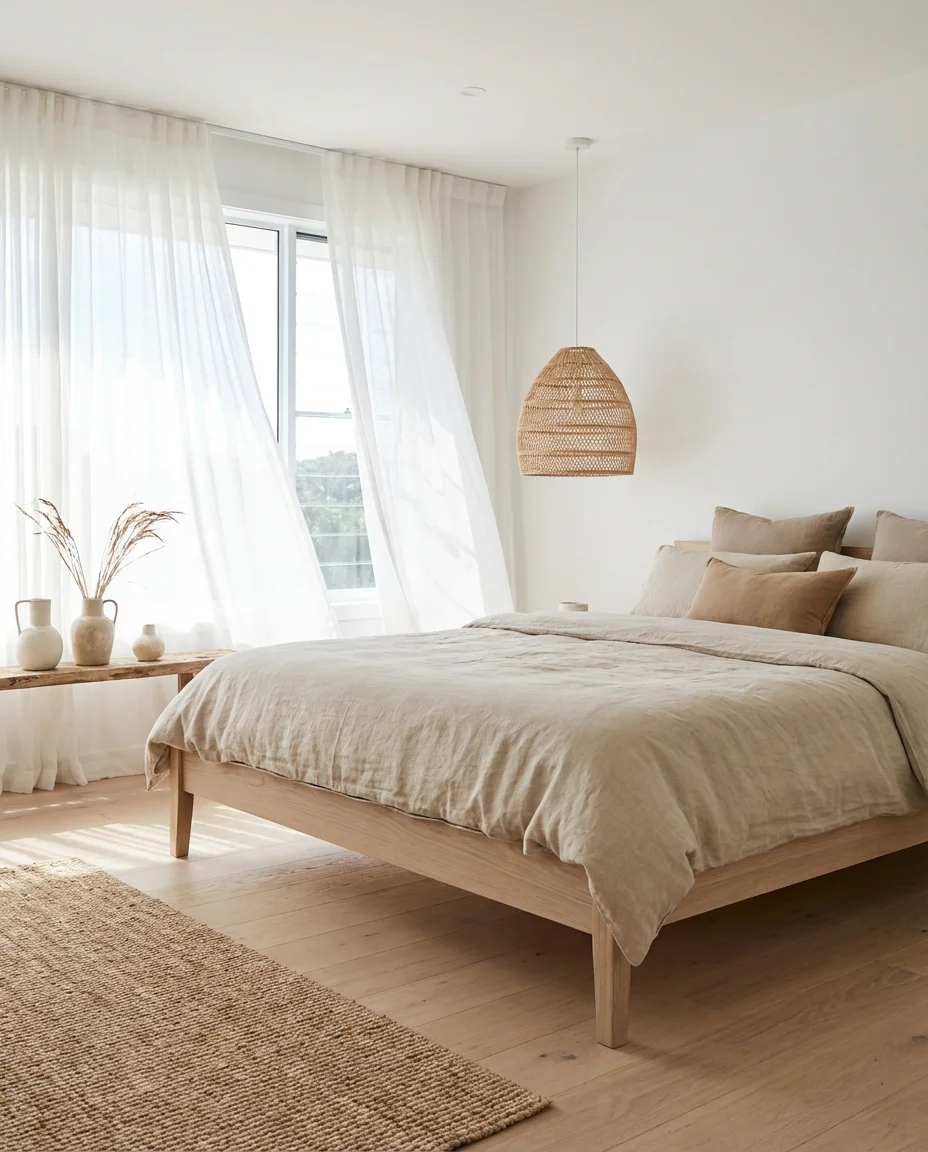 Coastal Bedroom With Relaxed Linen and Natural Light 1
