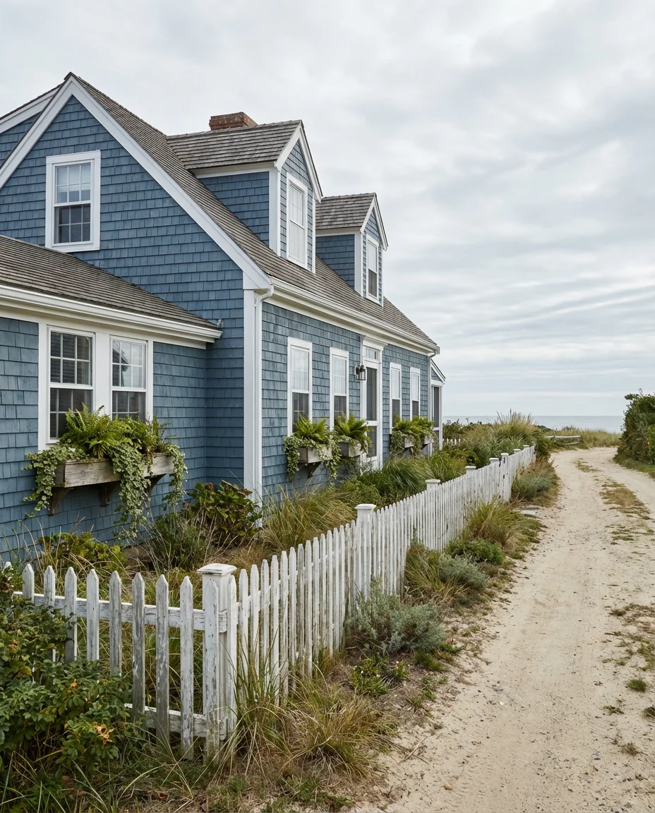 Coastal Blue Shingles With White Trim 2