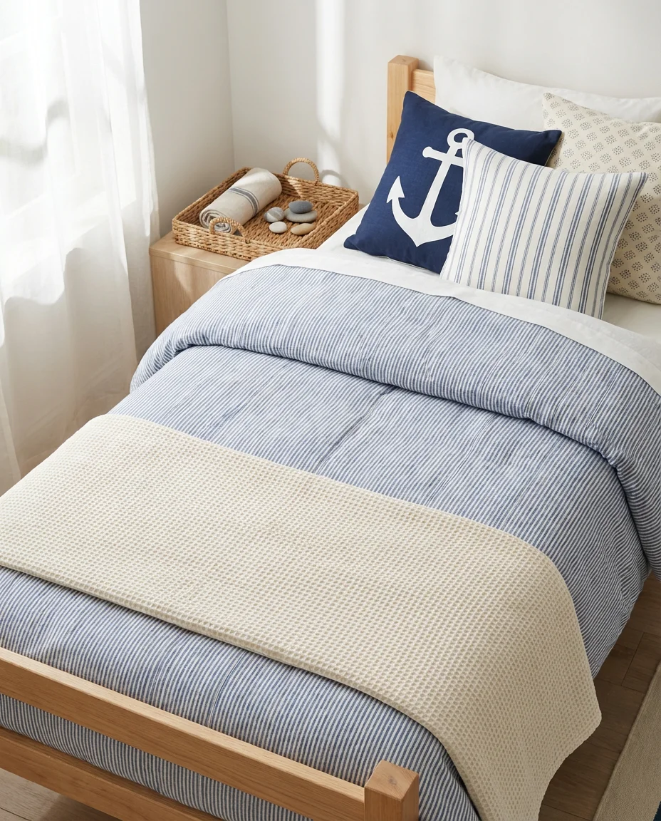 Coastal Blue and White Bedding Refresh 2