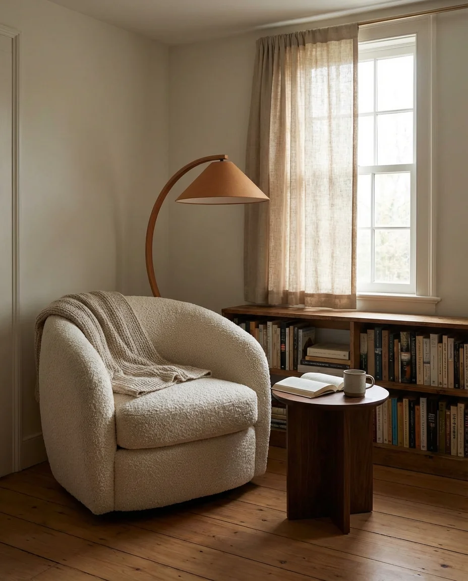 Cozy Reading Nook Integrated Into the Bedroom 1