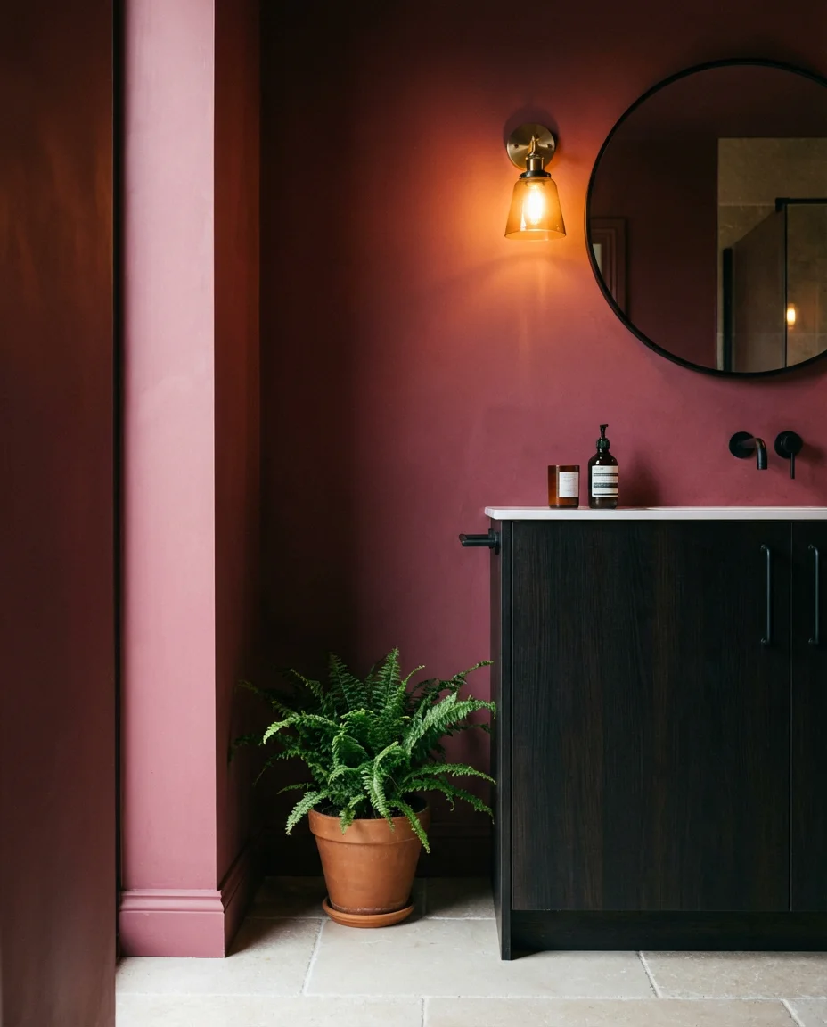 Dark Moody Pink With Black Accents 2