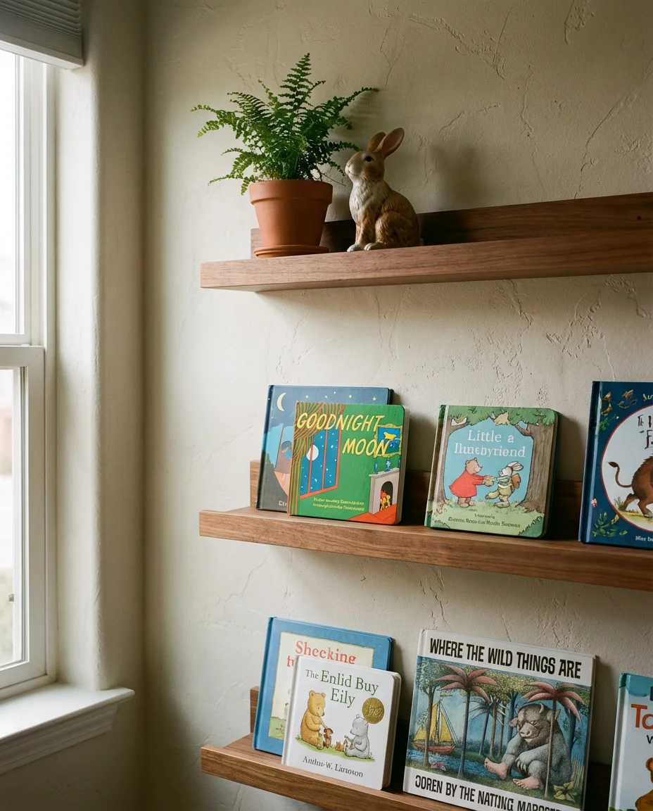 Full Bookshelf Wall for a Literary Nursery 2
