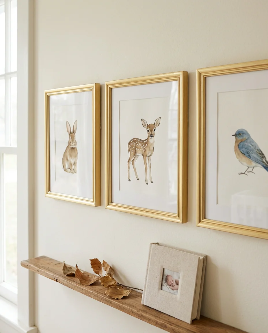 Gallery Wall of Watercolor Animal Prints 2