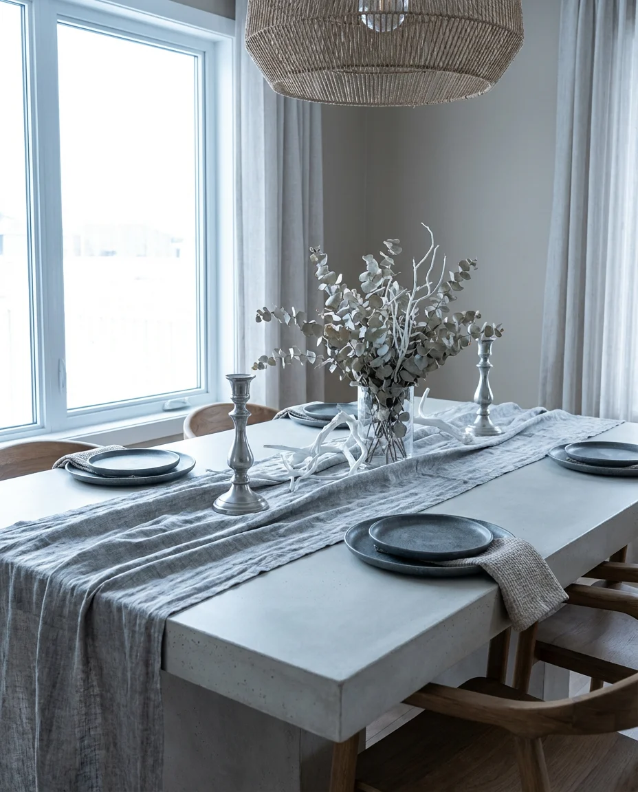 Grey Toned Table Decor for Contemporary-Homes 1