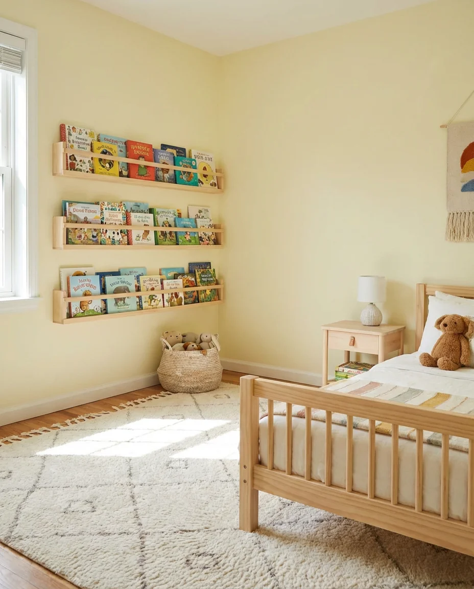 Kids Room Bookshelf with Front-Facing Display 1