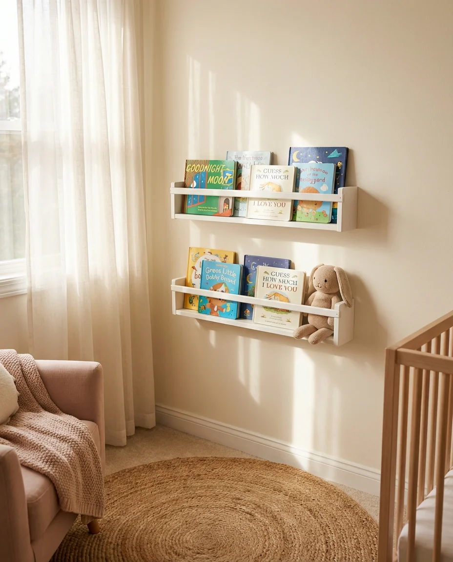 Kids Room Bookshelf with Front-Facing Display 2