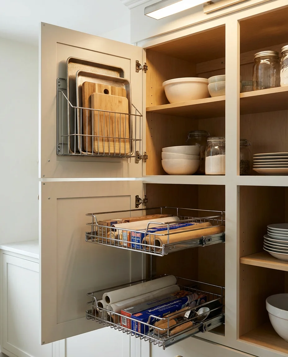 Kitchen Cabinet Door Storage Hacks 1