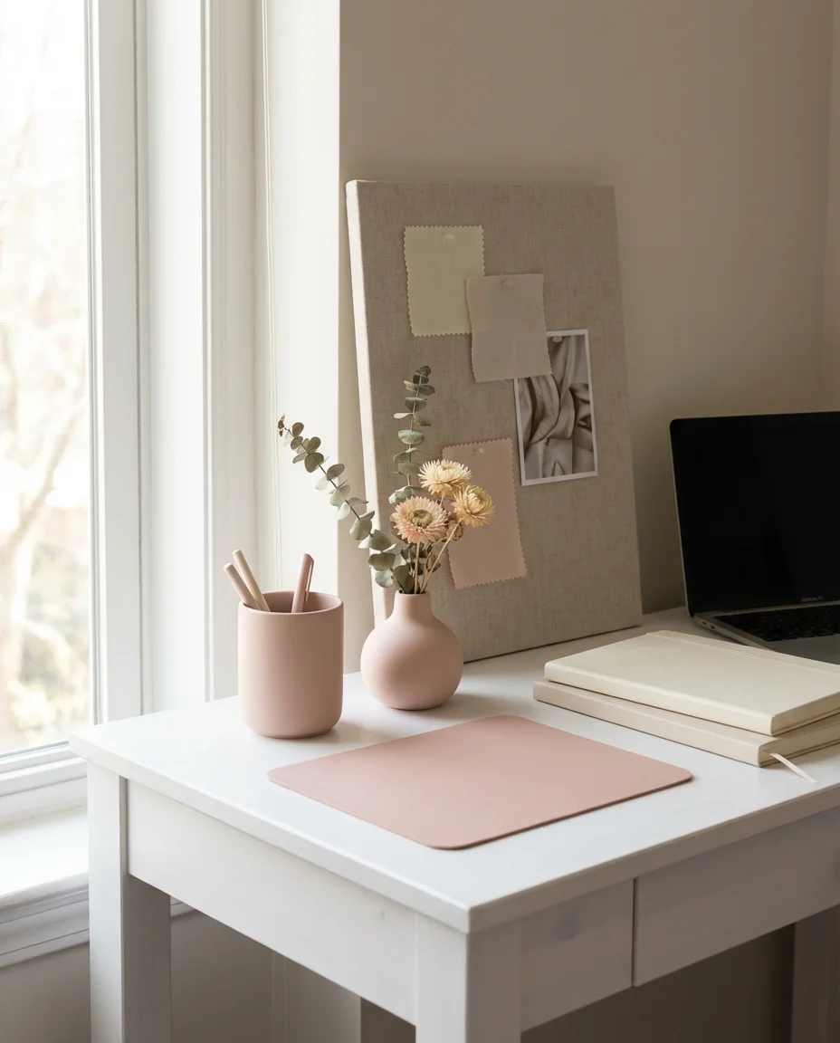 Light Pink Desk and Study Zone 1