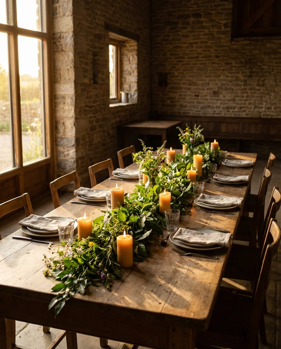 Long Farmhouse Table Decor for Large Gatherings 1