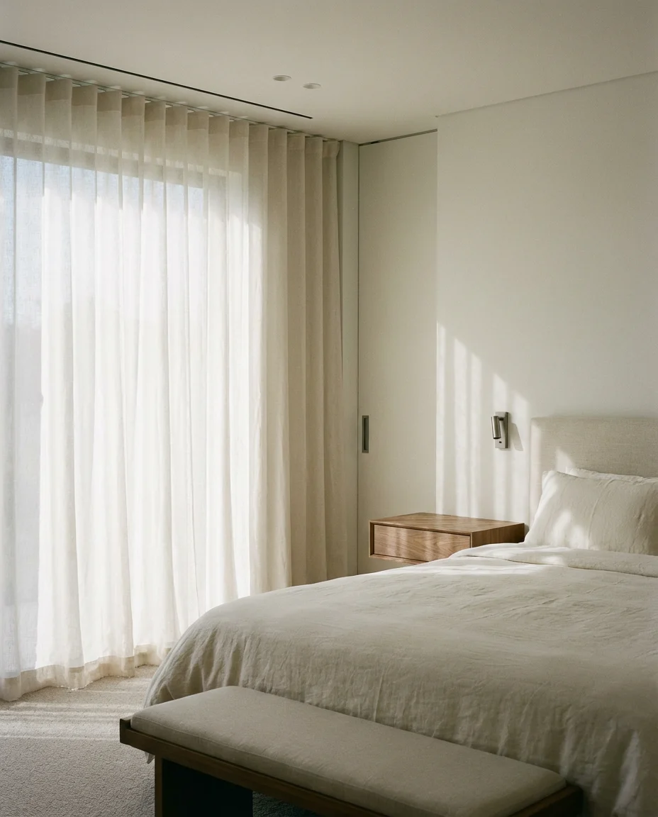 Modern Bedroom Curtain Ideas with Clean Lines 1