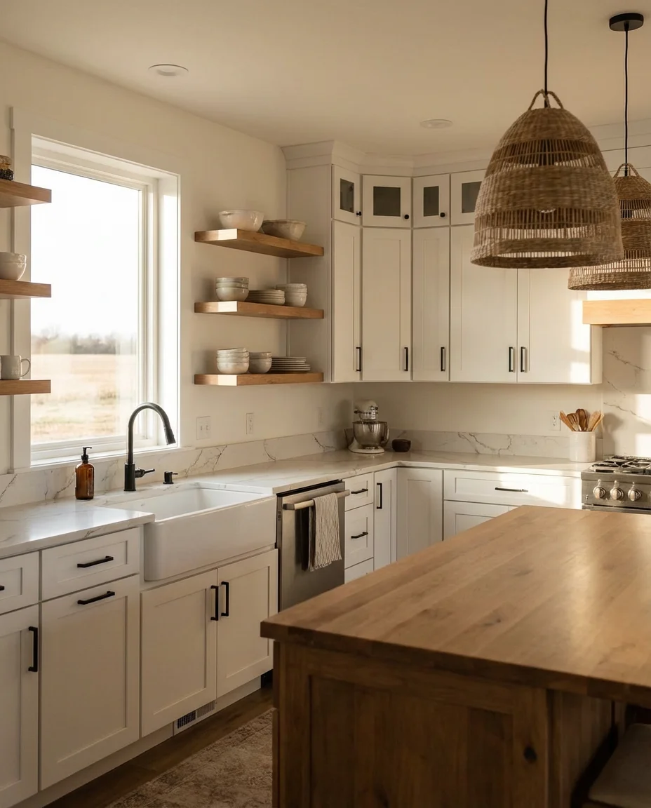 Modern Farmhouse Kitchen Interior 1