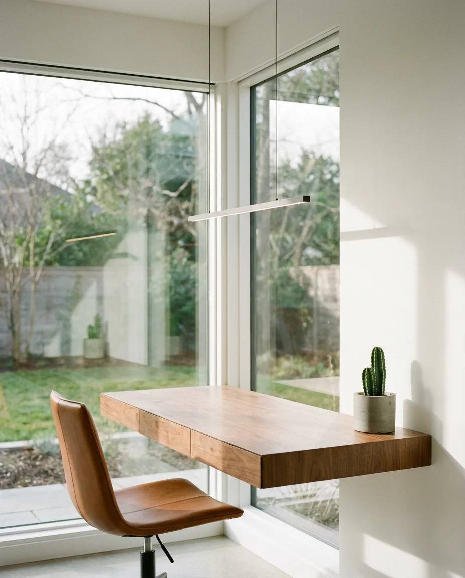 Modern Sunroom Home Office Setup 1