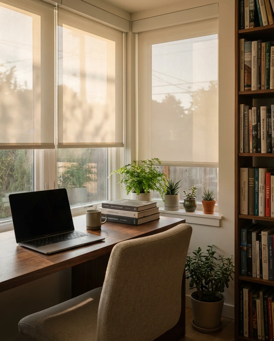 Modern Sunroom Home Office Setup 2