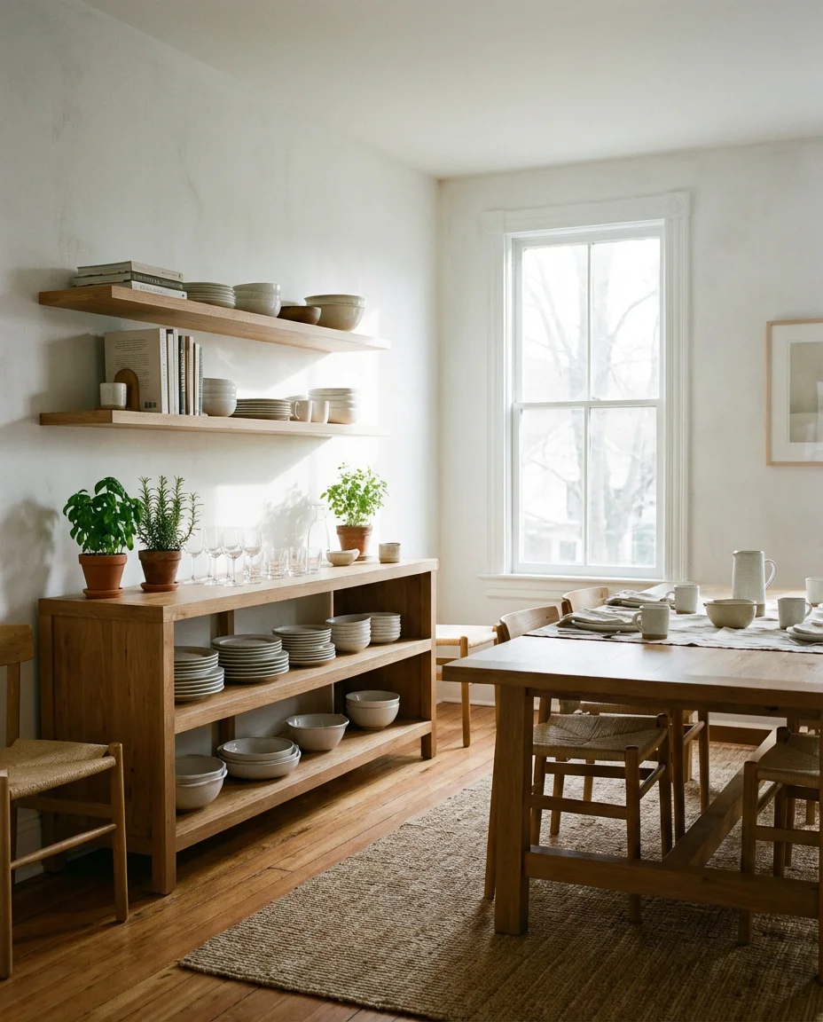 Open Shelving Buffet Display for Dining Rooms 1