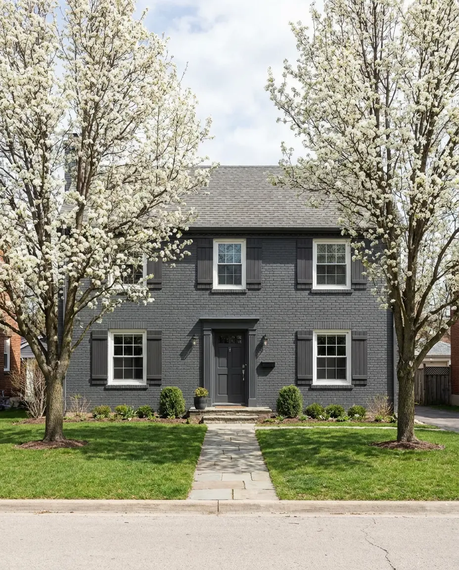 Painted Brick Cape Cod in Deep Charcoal 1
