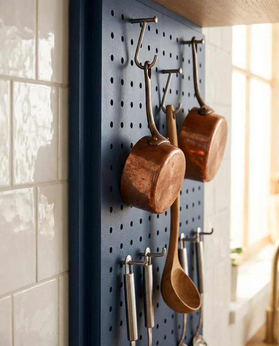 Pegboard Walls for Craft Rooms and Kitchens 2