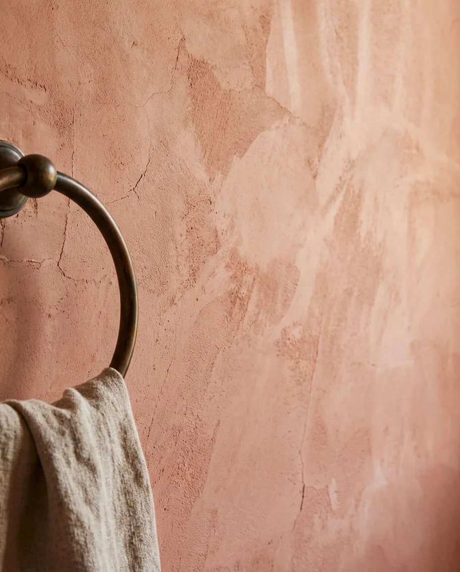 Pink Limewash Walls for a Raw Organic Feel 2