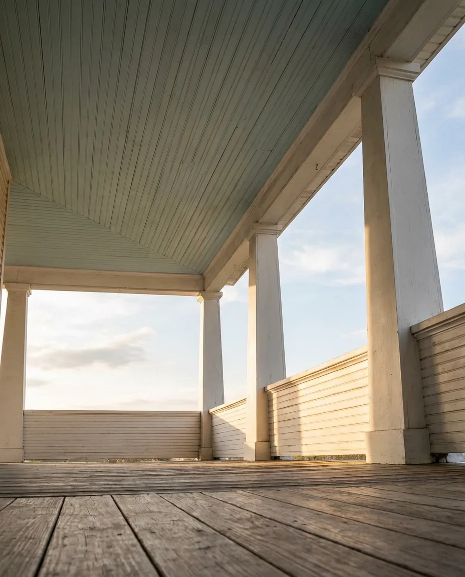 Porch Addition With Painted Tongue-and-Groove Ceiling 2
