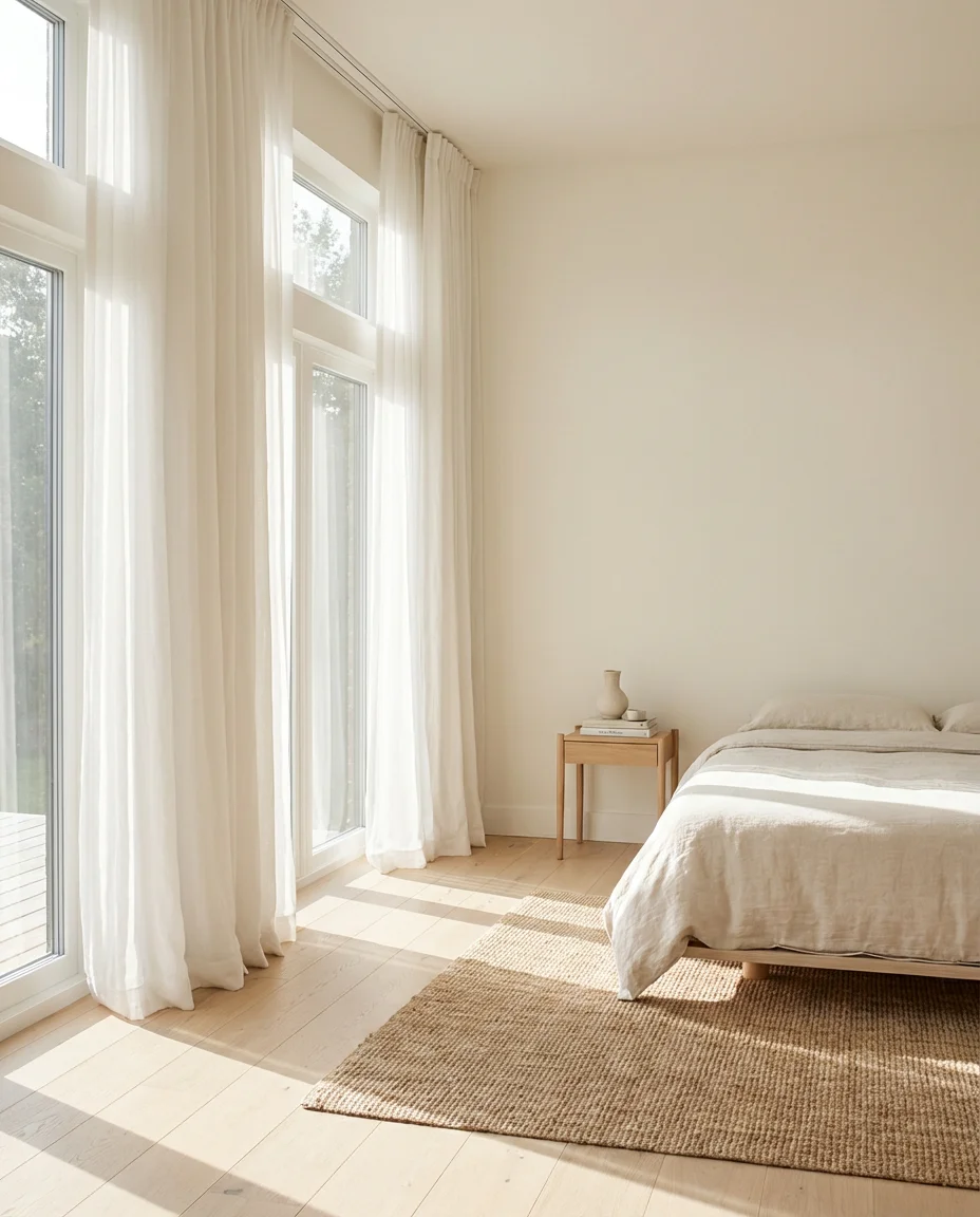 Sheer Curtains for a Light-Filled Bright Bedroom 1