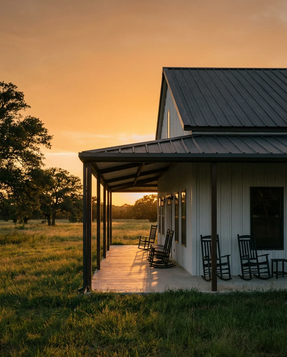 Single-Level Barndominium With Wraparound Porch 1