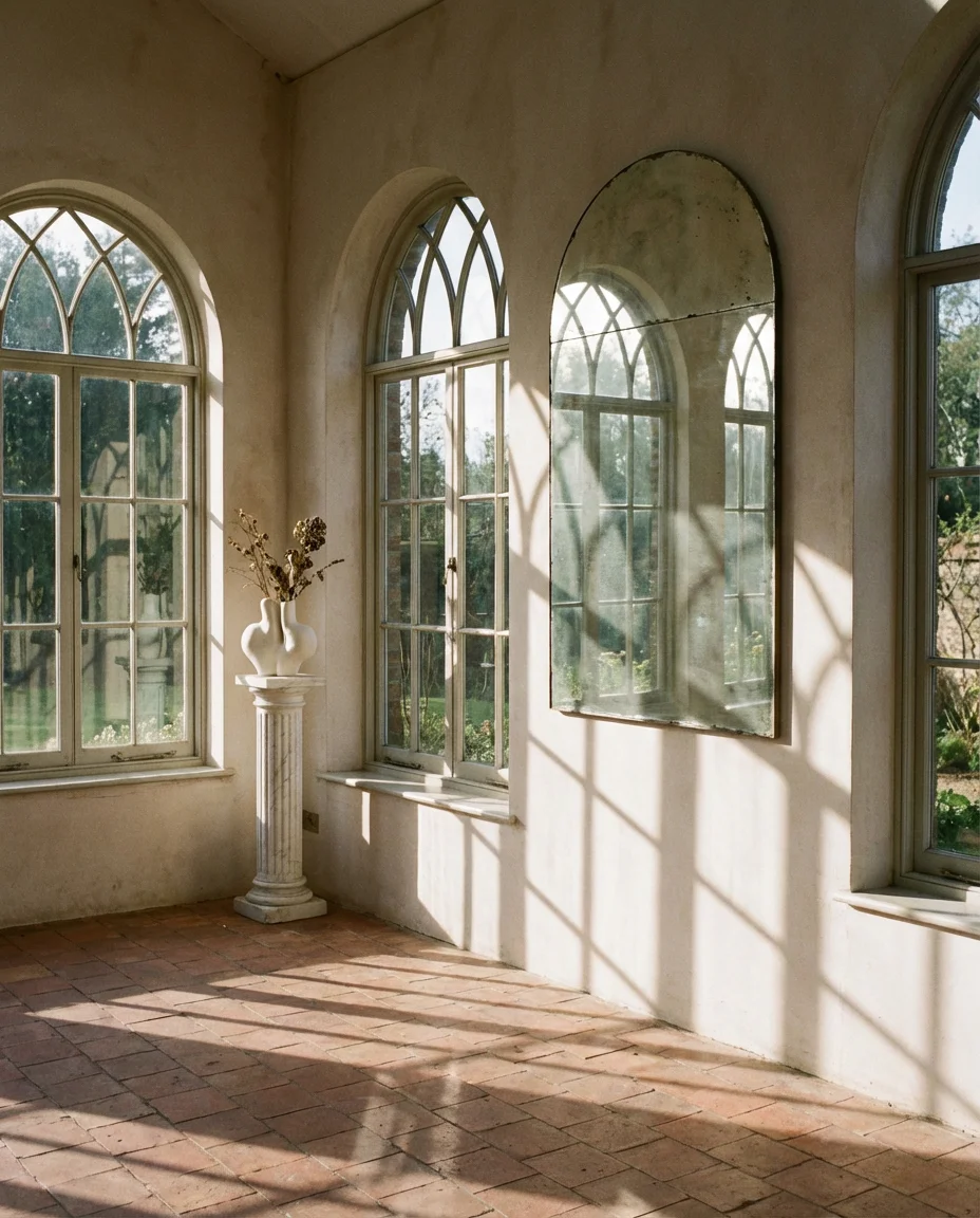 Sunroom Inspiration With Arched Windows and Drama 2