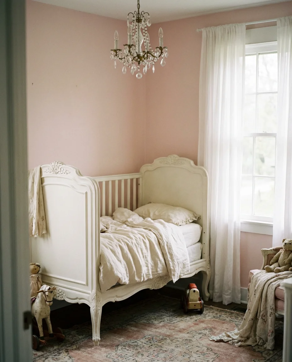 Vintage French Provincial Crib 1