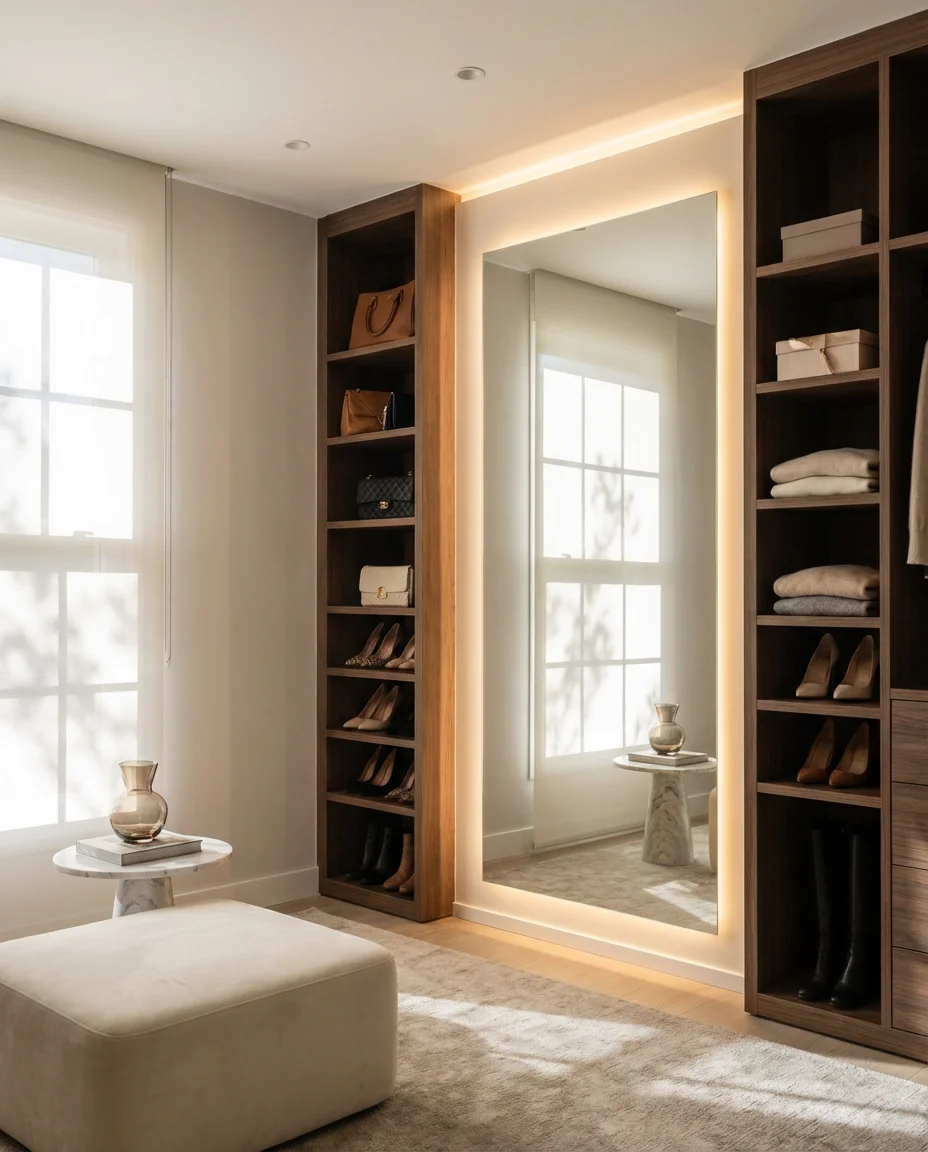 Wardrobe Design With a Dressing Room Feel 1