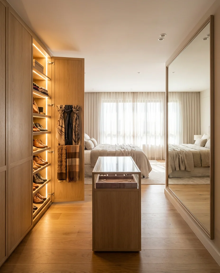 Wardrobe Design With a Dressing Room Feel 2