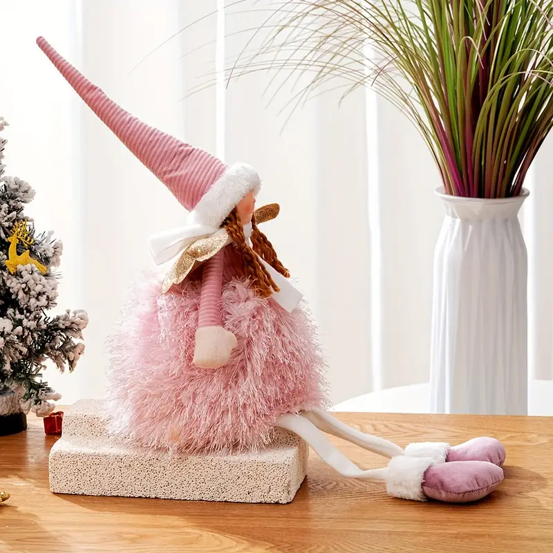 1 pink little girl angel elf fairy ornaments statue - Temu