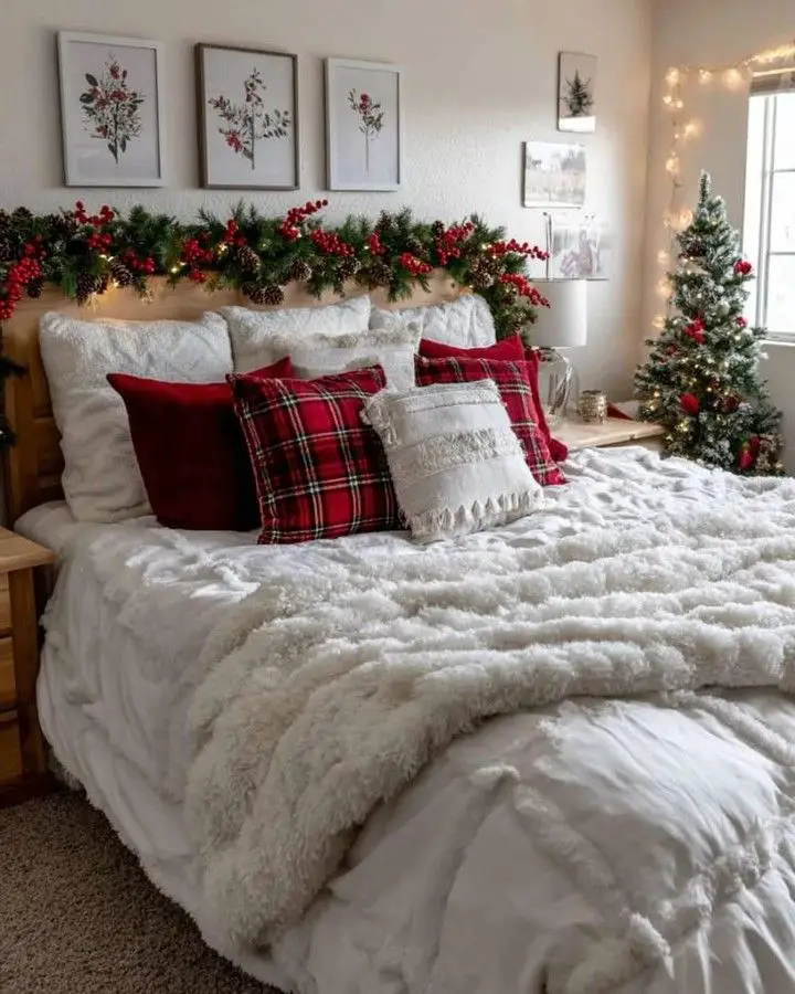 15 Christmas Bedroom Garland Ideas That Add Cheer Without Overwhelming the Space