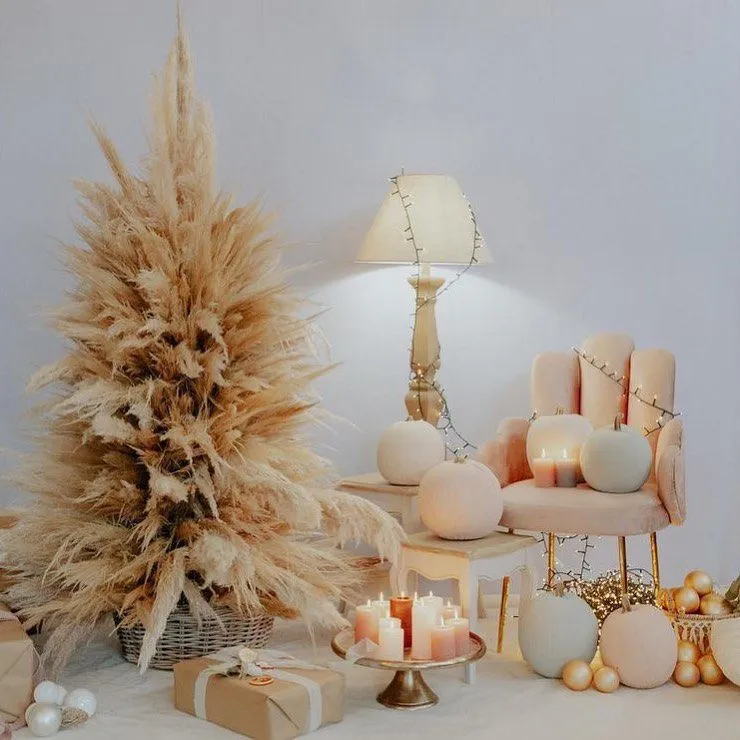 19 DIY Pampas Grass Christmas Trees for a Boho-Style Holiday