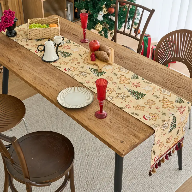 1pc christmas table runner a vintage - Temu Oman