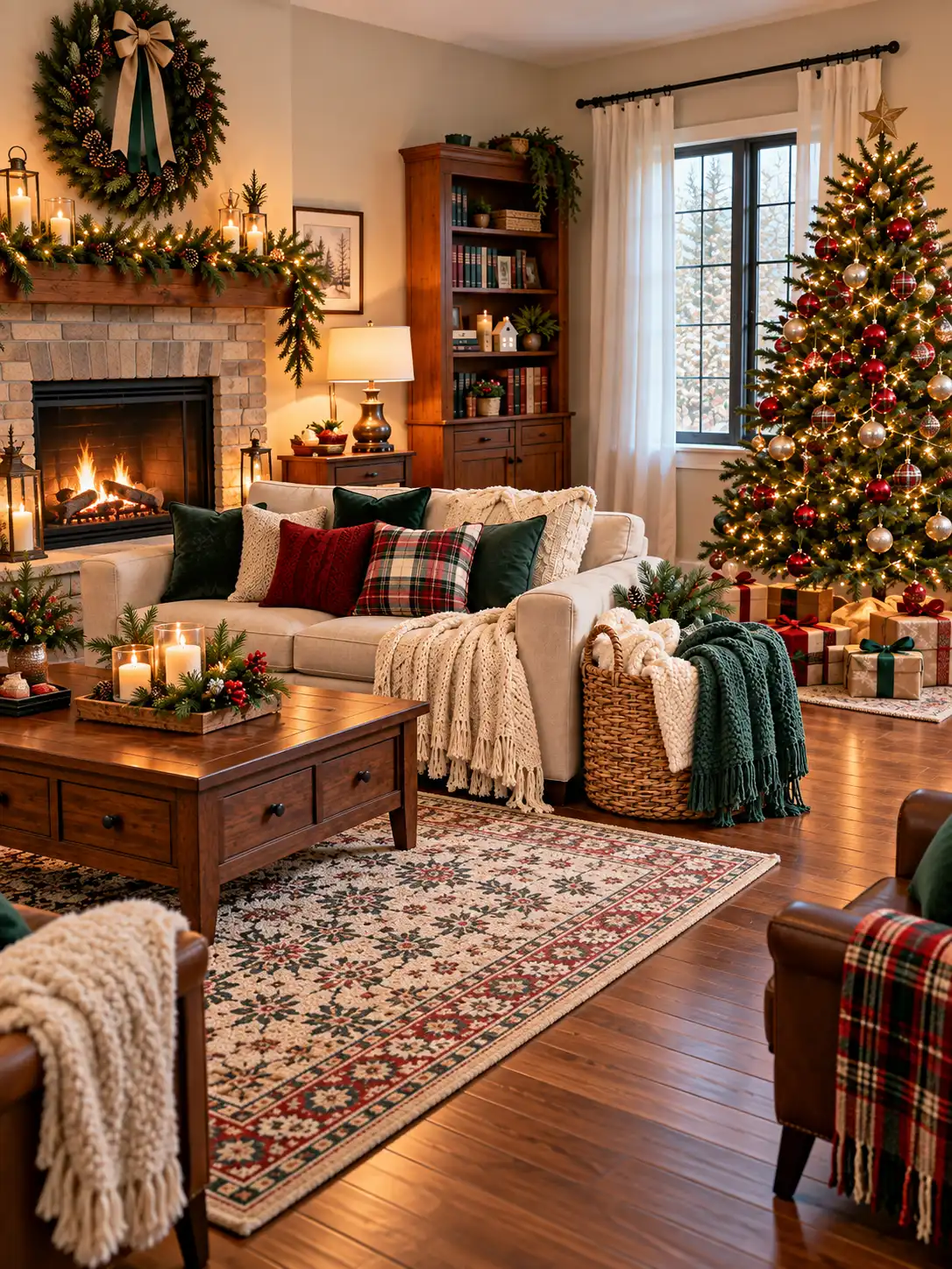 20 Easy Christmas Living Room Decor Ideas for a Festive Home on a Budget
