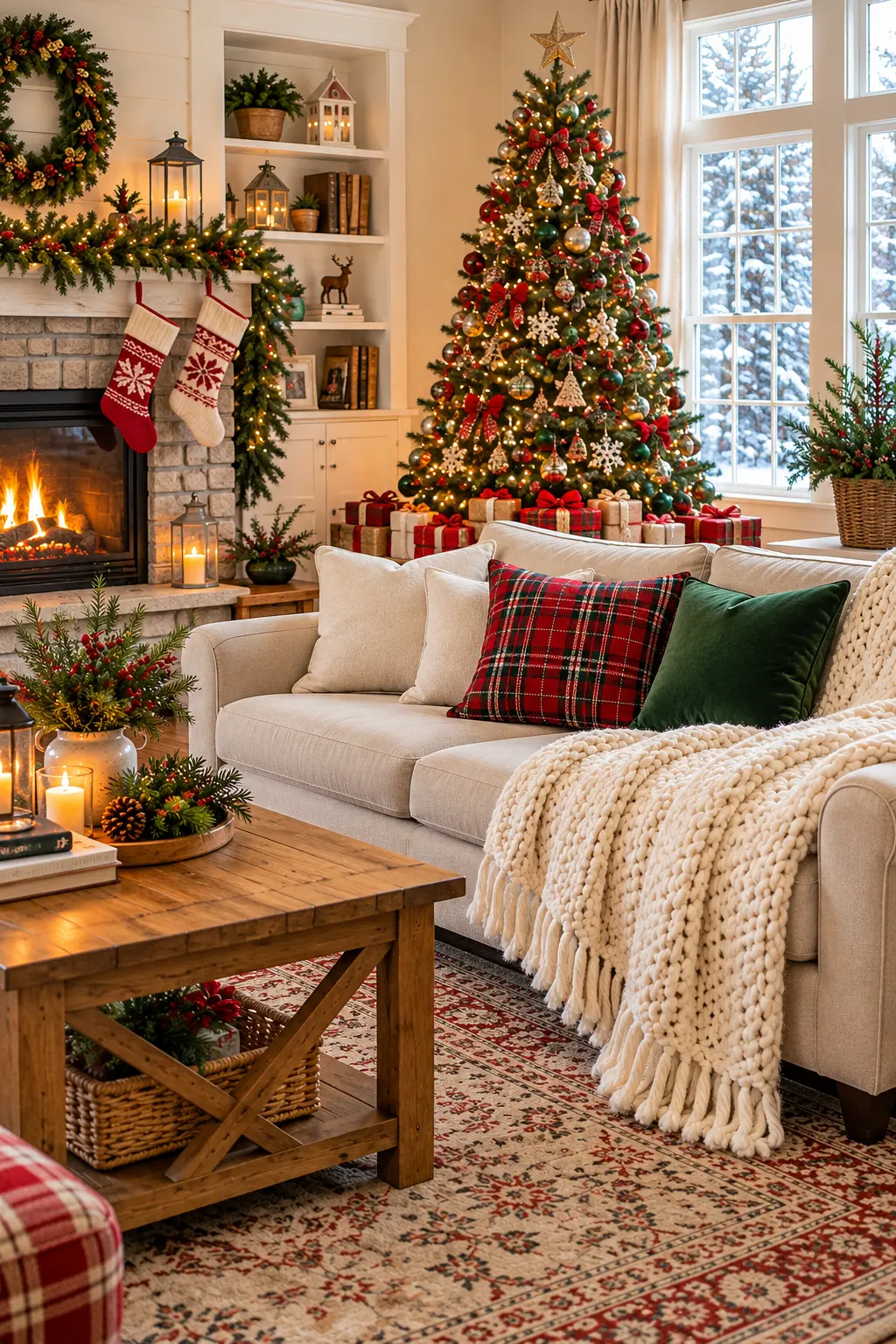 20 Easy Christmas Living Room Decor Ideas for a Festive Home on a Budget