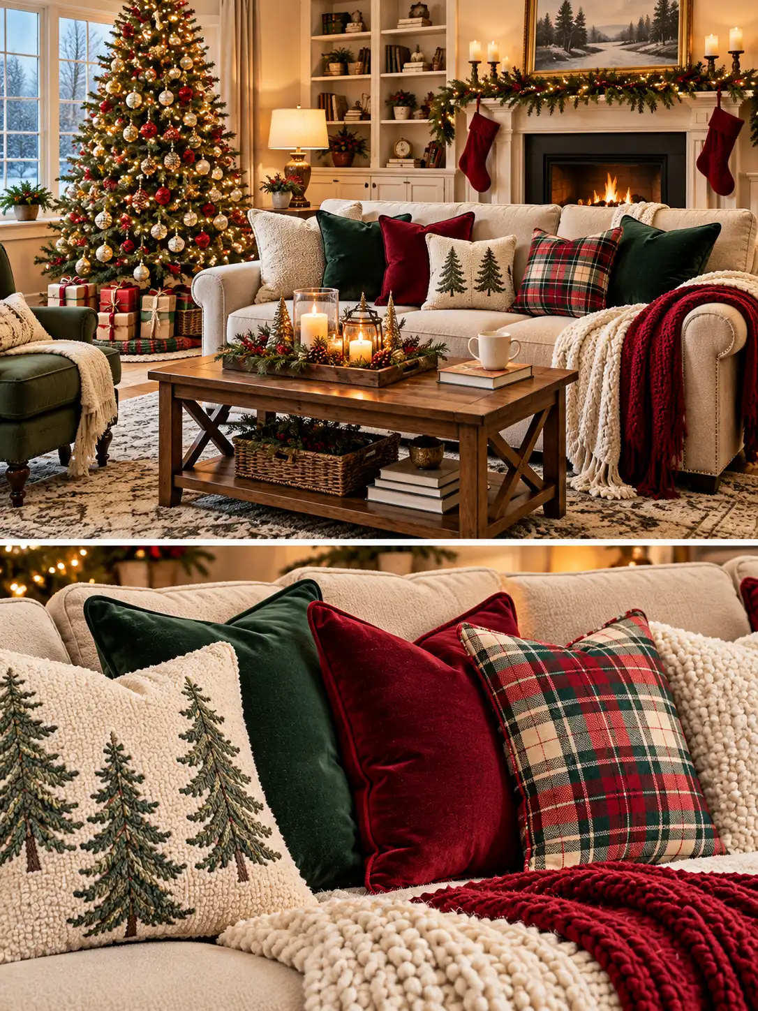 20 Easy Christmas Living Room Decor Ideas for a Festive Home on a Budget