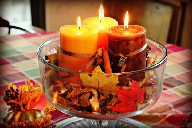 21 Candles Centerpiece Ideas for Thanksgiving Decorating on Small Budget