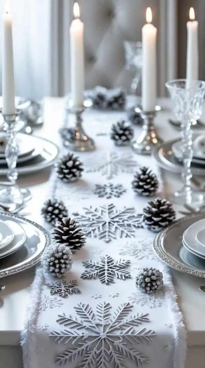 24 Snowflake Tablescape Ideas for a Winter Wonderland Celebration