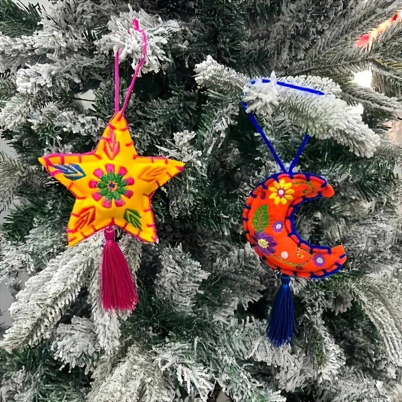 2pcs bohemian moon star felt ornaments colorful tassels - Temu Bahrain