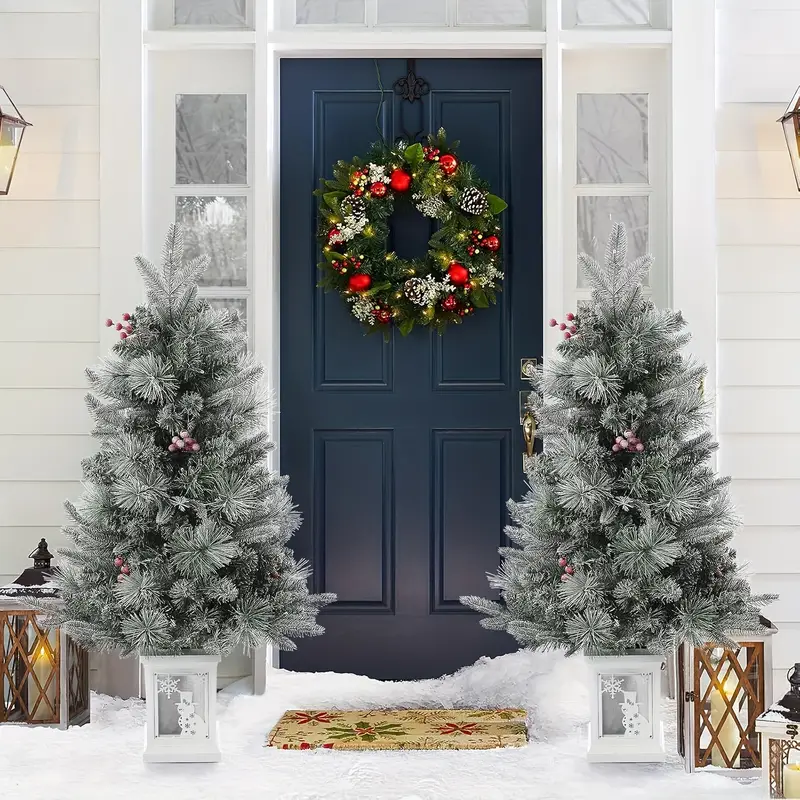 3ft pre lit artificial christmas tree 78 warm white lights - Temu