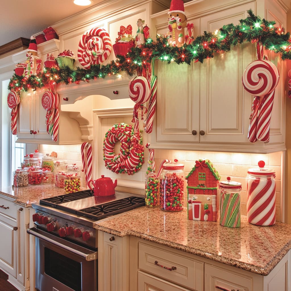45 Christmas Decorating Ideas for Above Kitchen Cupboards