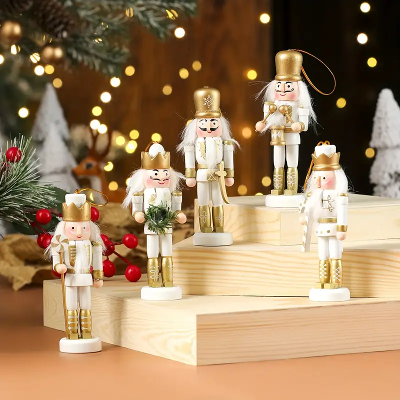 4pcs 5pcs christmas nutcracker ornaments wooden nutcracker - Temu United  Arab Emirates