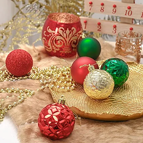 50ct 60mm Traditional Red Green and Gold Christmas Ball Ornaments – DANNY'S  HOME GOODS