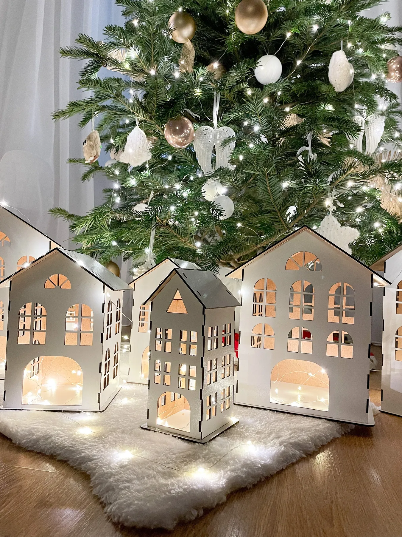 6 Nostalgic Christmas Village Ideas for Your Mantel Rustic Holiday Village Set with Trees