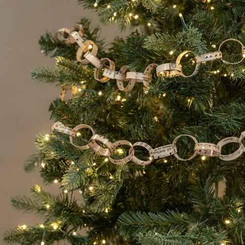 6' WHITE & GREEN PAPER CHAIN GARLAND KIT - Ragon House
