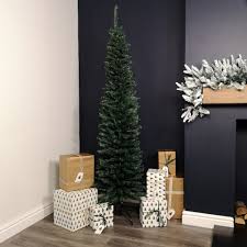6.5ft (2m) Pencil Style Slim Artificial Christmas Tree in Green - Tesco  Groceries