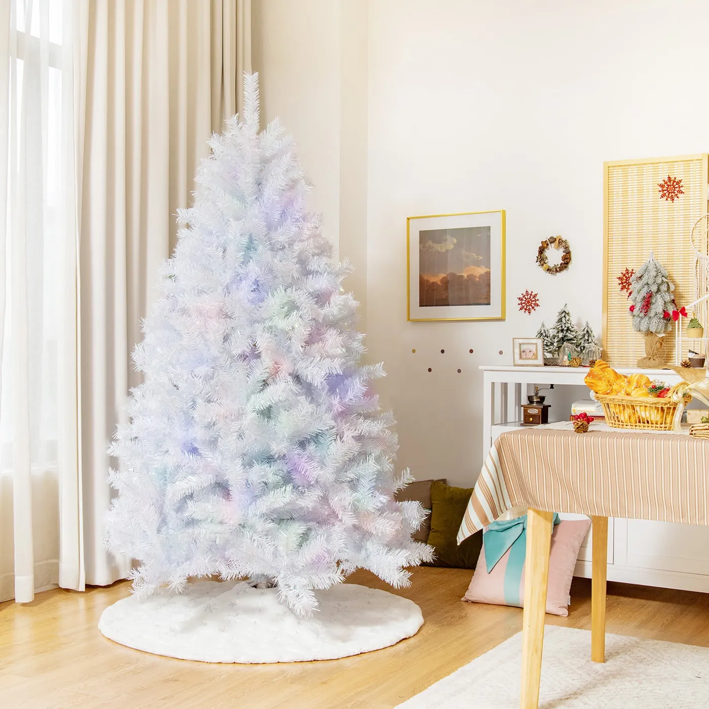 7 White Artificial Christmas Tree