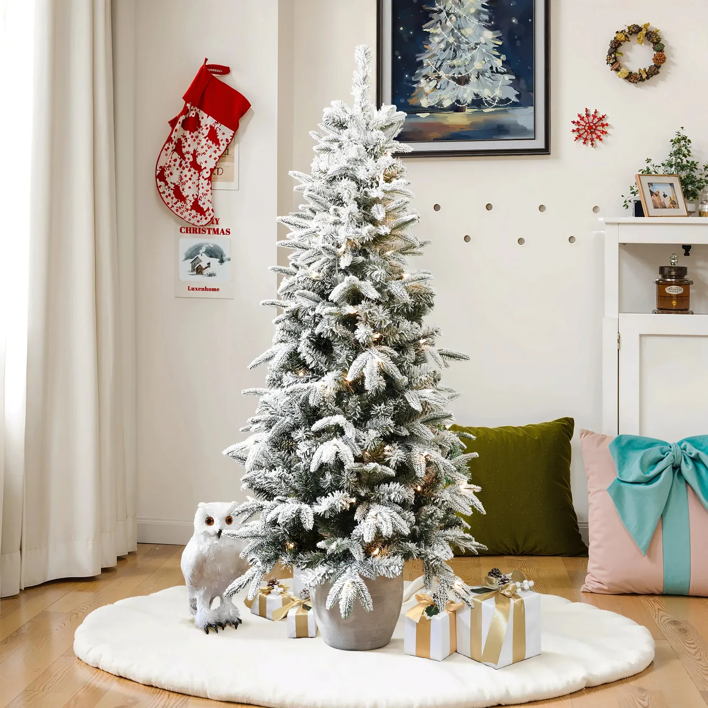 7 White Artificial Christmas Tree