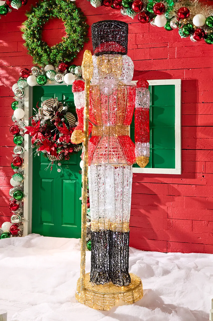 8' Giant Nutcracker with Red Jacket